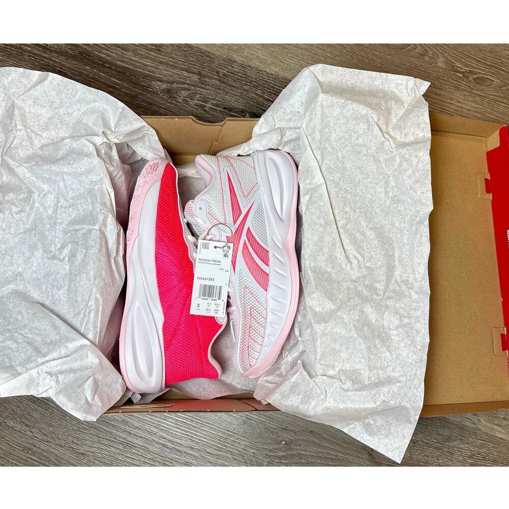 New with tag/box - 5Y - Reebok Press Shoes - Pink/White - Picture 2 of 9